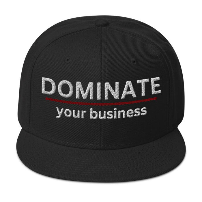 snapback-black-DOMINATE your business - Door Kicker SEO