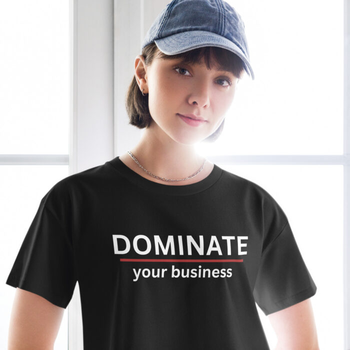 womens-crop-top-black-dominate your business-door kicker seo